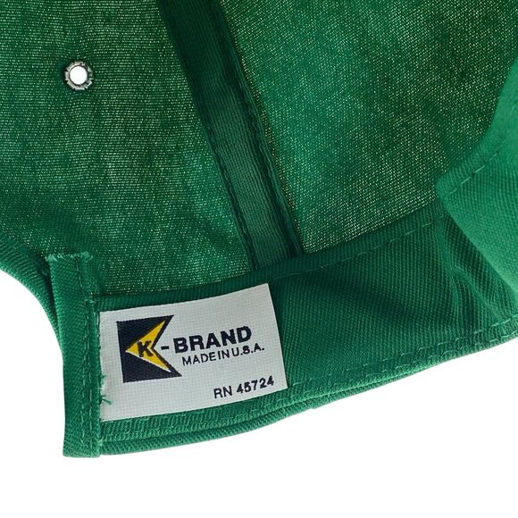 Vintage K-Brand Pioneer Seed Logo Strap Back Hat Green USA Made (H28) - Picture 7 of 10